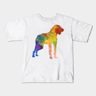 German Wirehaired Pointer in watercolor Kids T-Shirt